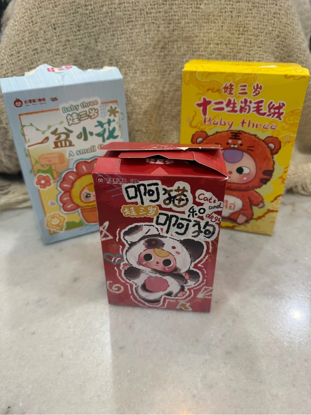 Bundle of 3 Baby Three Blind Boxes from various sets.